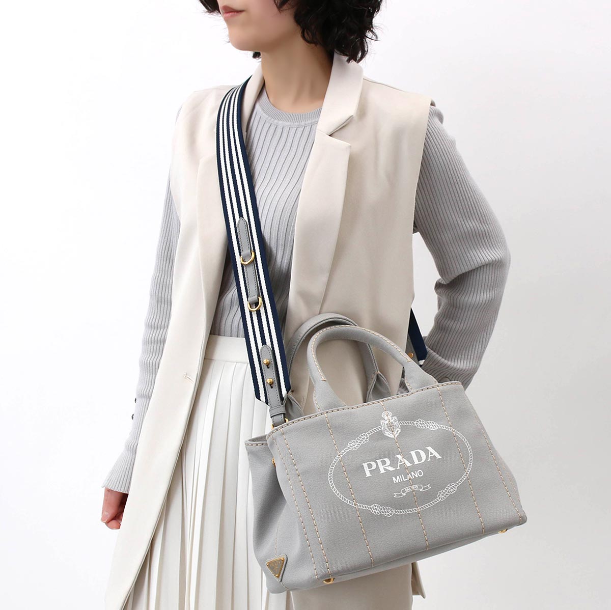 プラダ トートバッグ/ショルダーバッグ バッグ レディース カナパ 三角