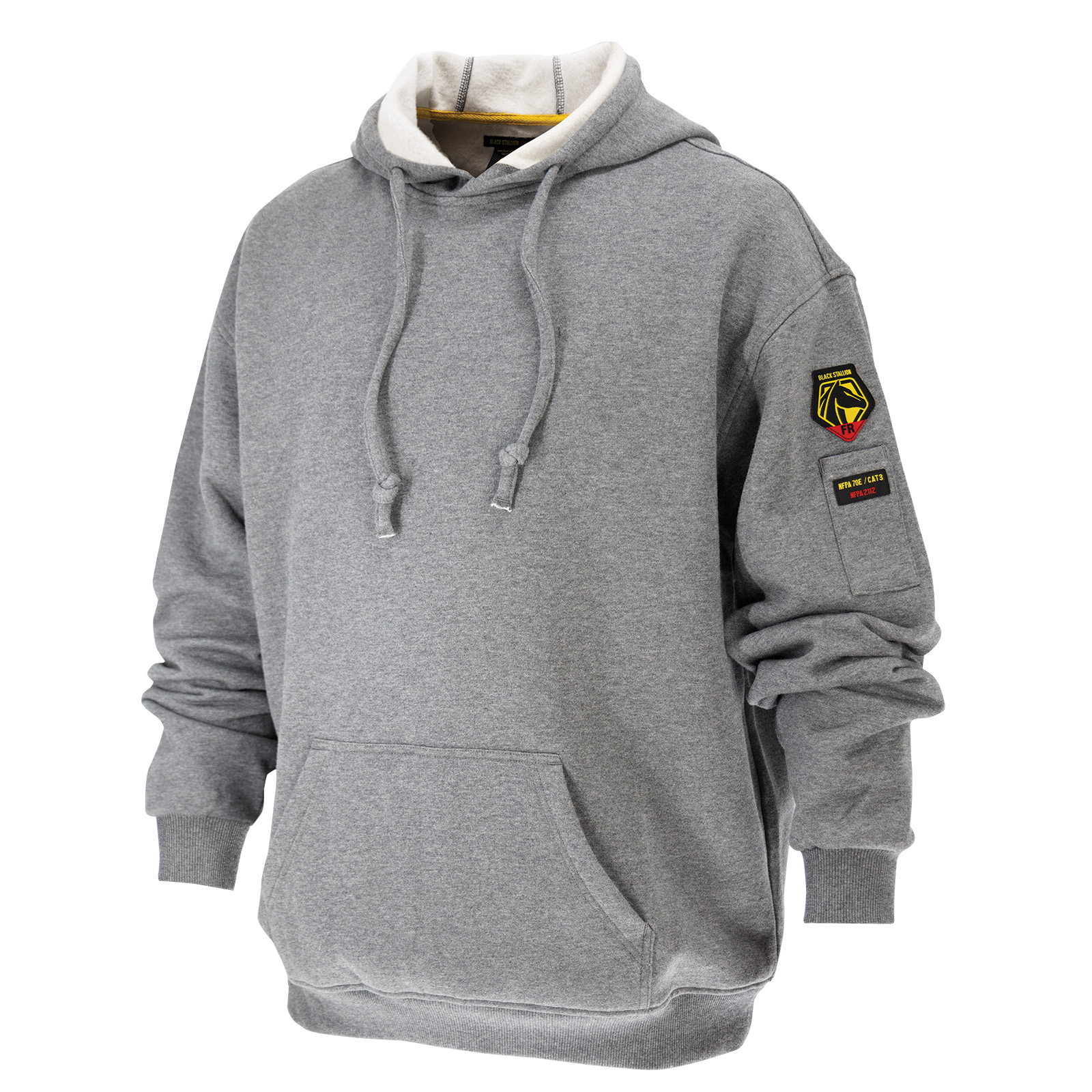 PRODUCTS: 12 oz. AR/FR Cotton Pullover Hooded Sweatshirt, Gray