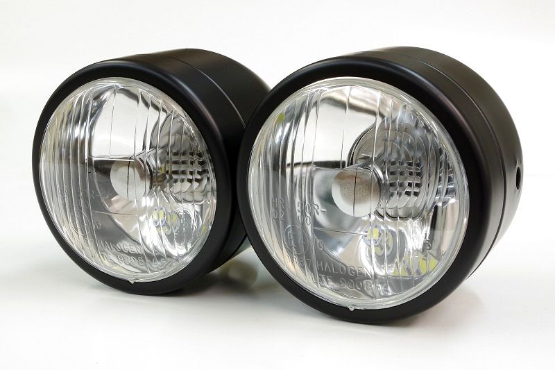 ストリートファイター系バイクのバグアイヘッドライト【ブラック