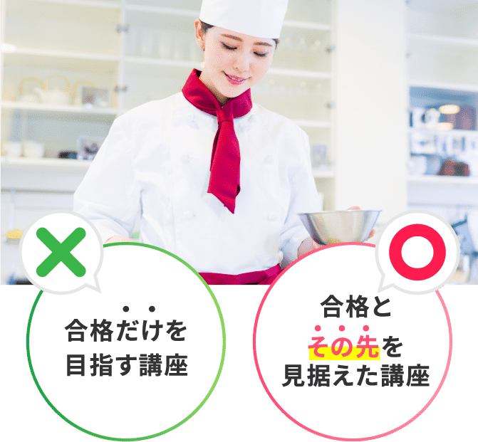 調理師合格指導講座｜通信教育講座・資格のキャリカレ
