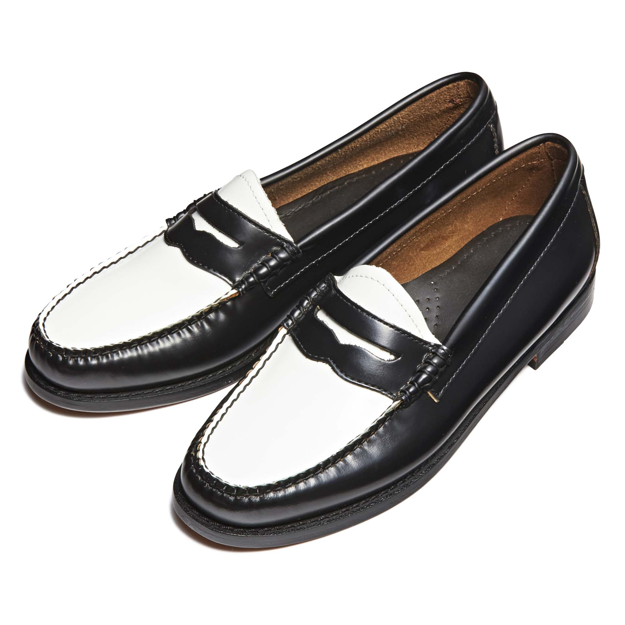 ローファー | 41010 / BLACK & WHITE (LEATHER SOLE) - G.H.BASS