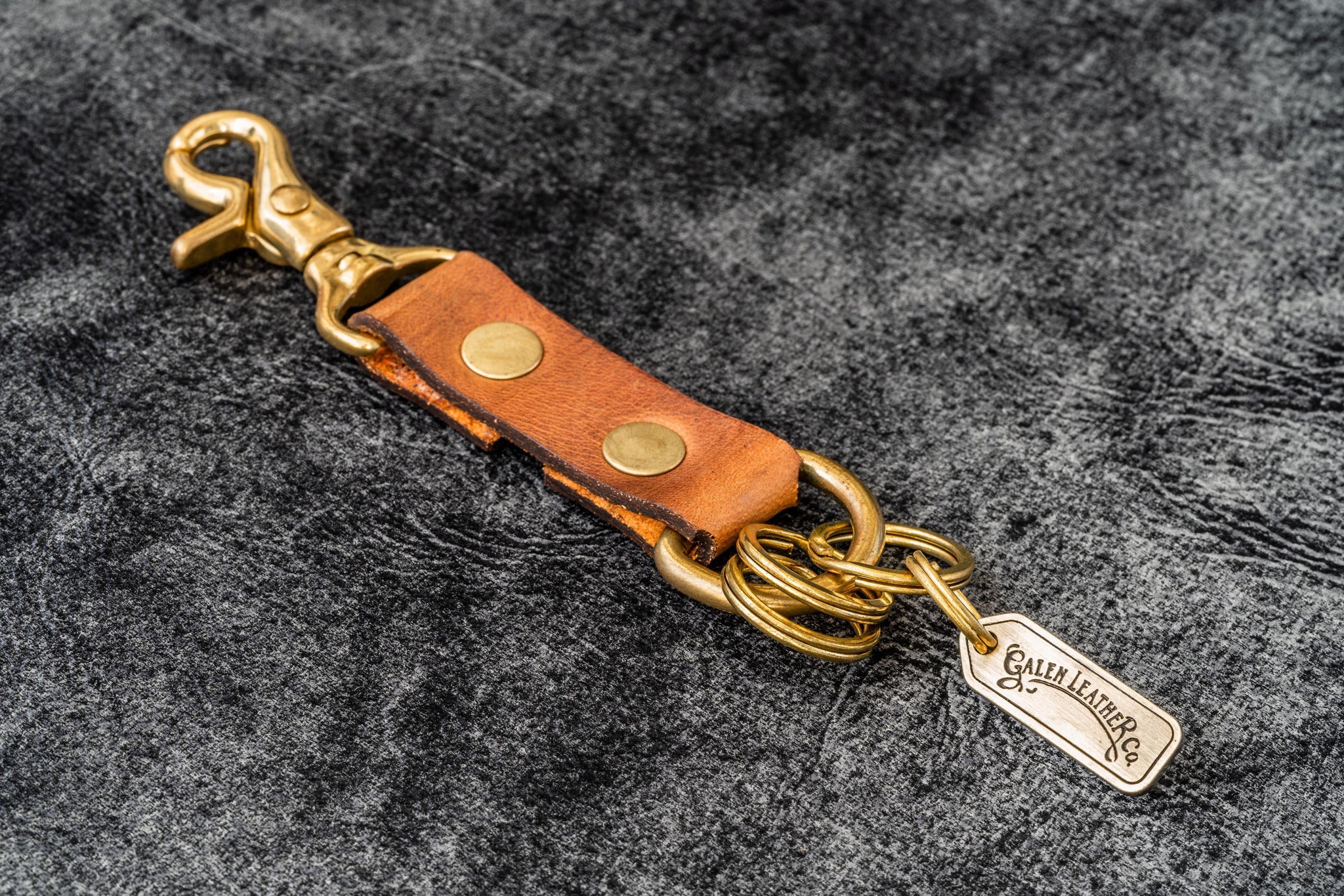 Handmade & Handstitched Leather Keychain - Alaska | Galen Leather