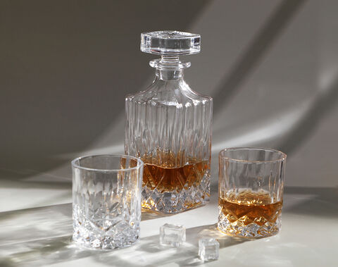 クラシックデザイン 5個入り ウイスキーグラス デキャンタセット