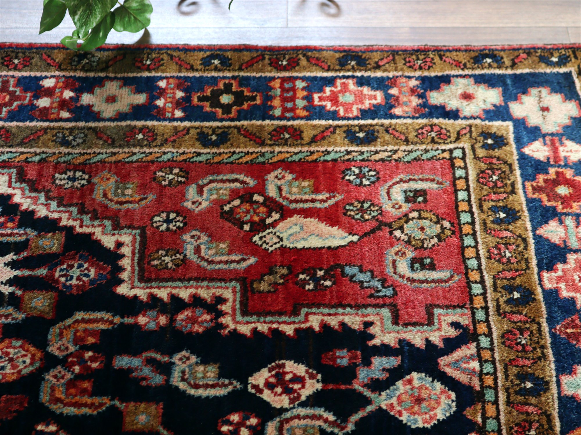 アンティークハムセ カシュガイ ラグ トライバルラグ 絨毯