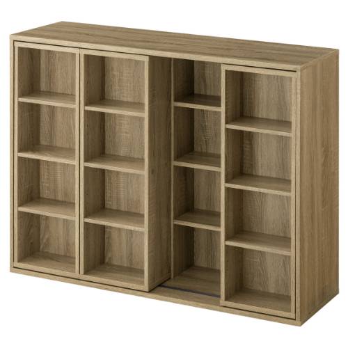 スライド本棚 幅120cm 本棚 ラック おしゃれ ぼん家具 ABE400105