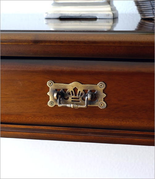 コンソールテーブル マホガニー 無垢材 アンティーク調 クラシック