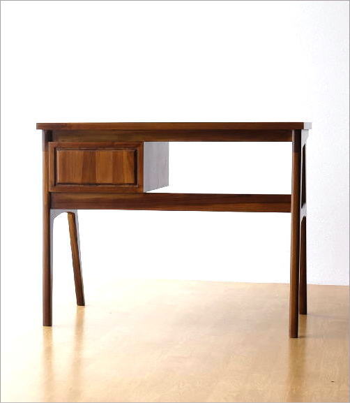 チーク デスク 机 無垢材 天然木 木製 シンプル コンパクト おしゃれ