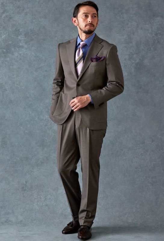 ブラウン(メンズ)のオーダースーツ着こなし一覧｜オーダースーツなら