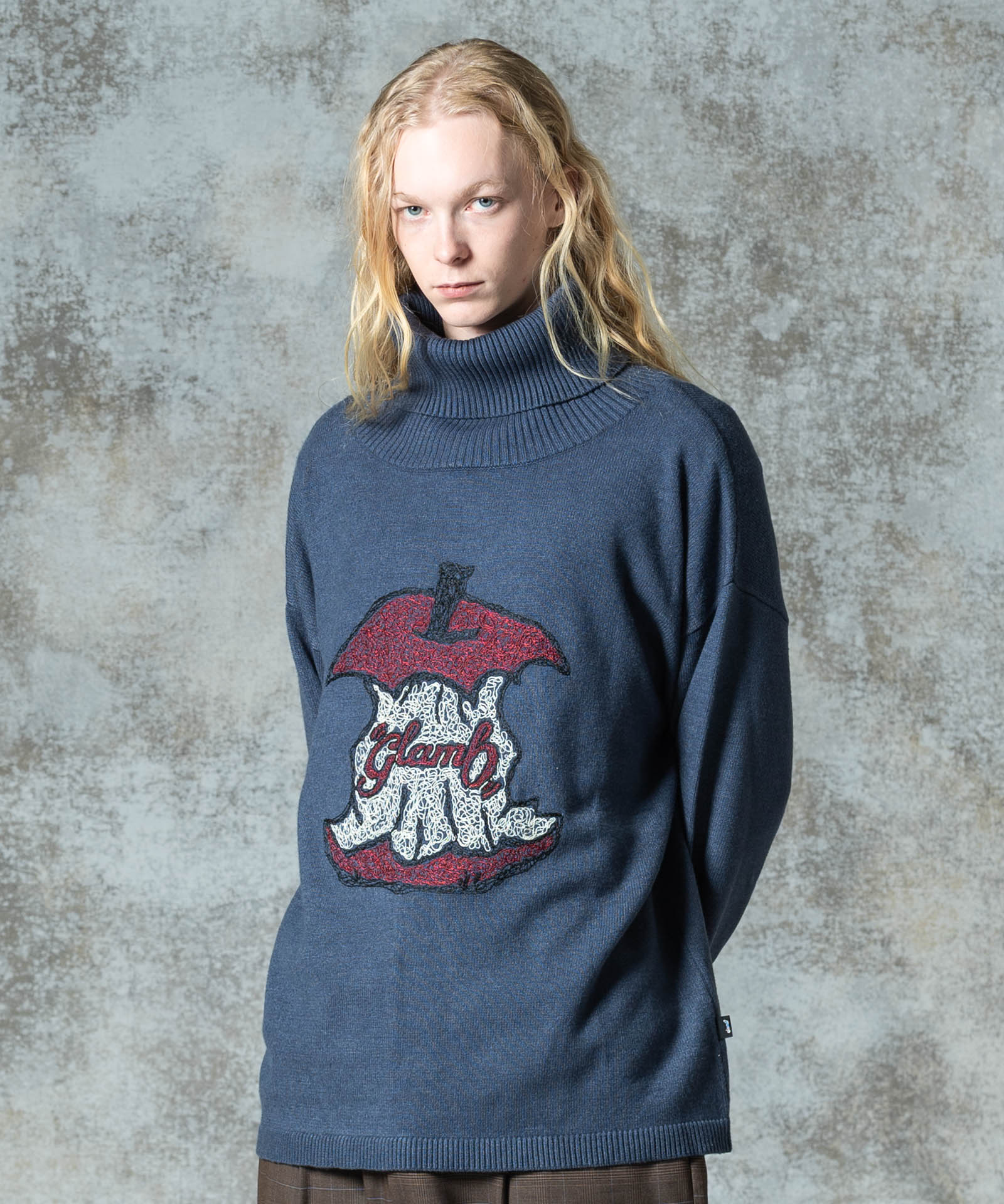 GB0325/KNT05 : Eaten Apple Turtle Neck Knit / イートゥンアップル