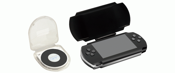 PSP用フェースカバーとUMDケースをセット！ 「GH-PSP-CVK/W（黒・白
