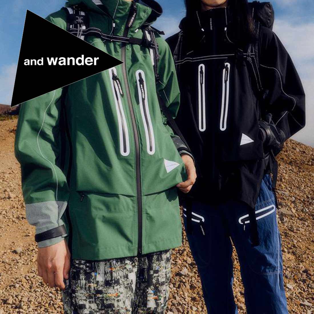 アンドワンダー ストレッチ シェル ジャケット ジャケット アウター