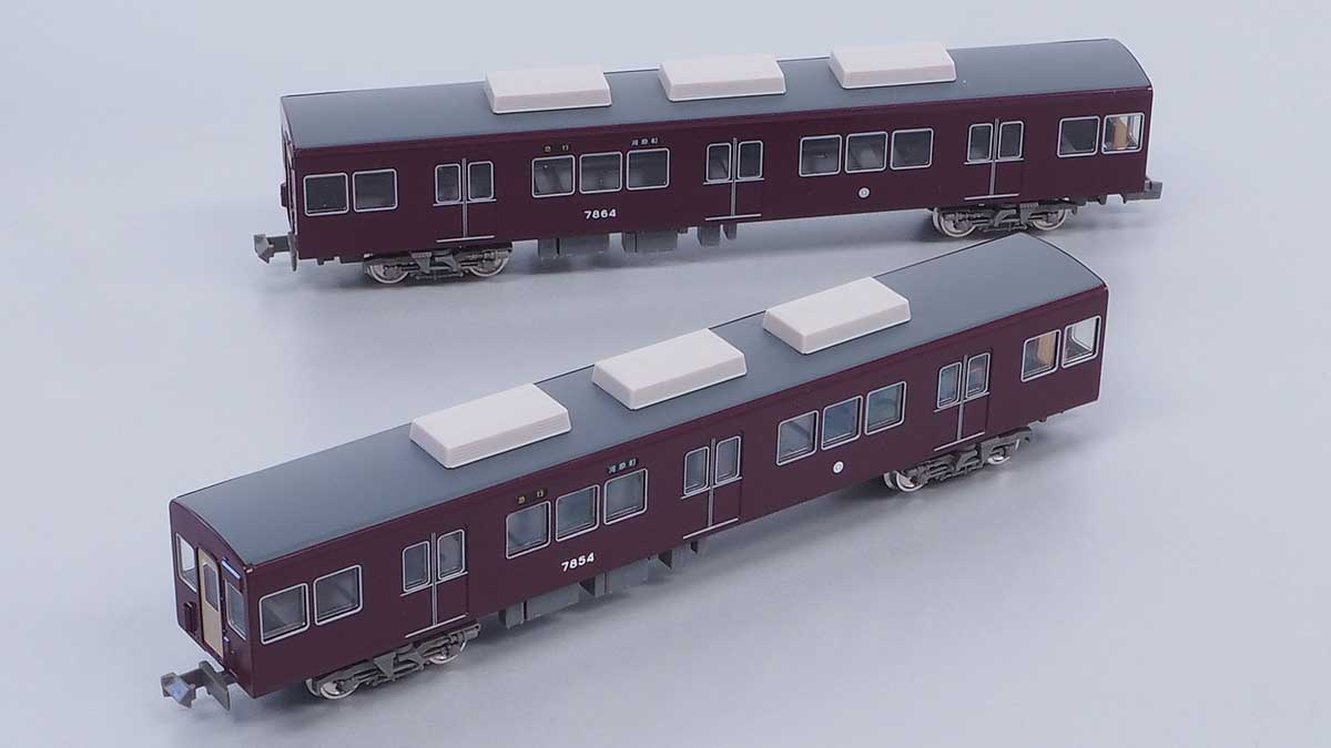 30141＞阪急7000／7300系（旧塗装）中間車2両セット（動力無し）｜N