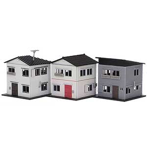 2586＞着色済み 商店セットA（3棟入り）｜着色済みストラクチャー｜N