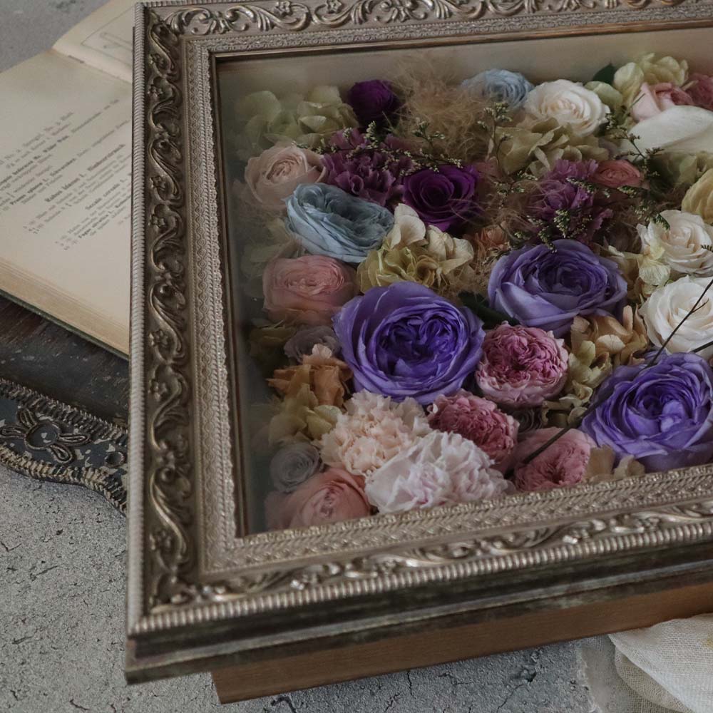 être au septième ciel 【ガラスカバーつきフラワーフレーム｜絵画の