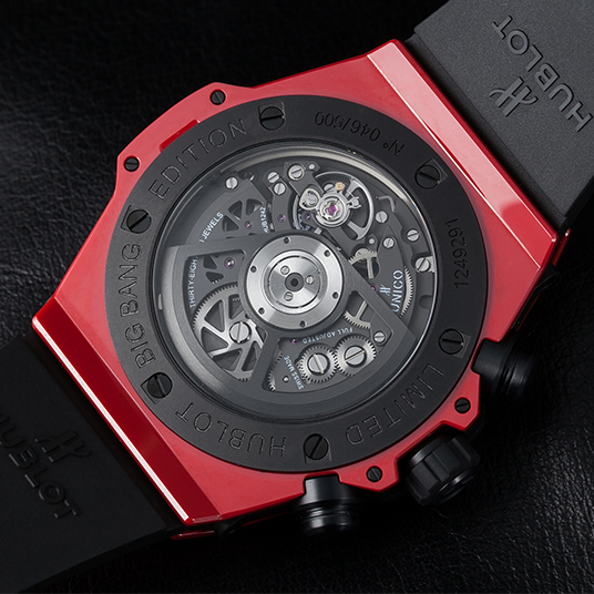 希少品HUBLOTワンクリックウニコ用ウブロベルトレッドステッチカーフ