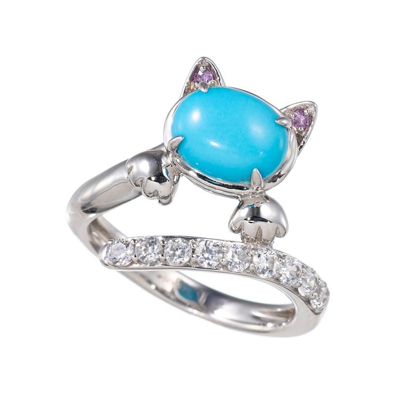 GSTV パラジウムシルバー950 スリーピングビューティーターコイズ