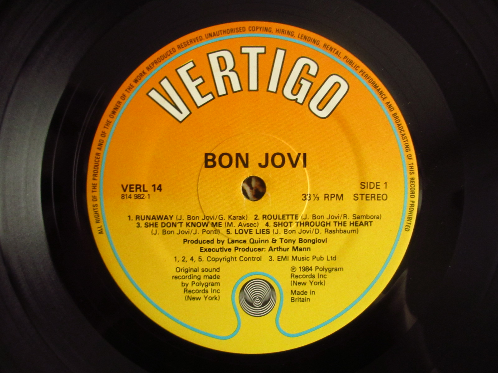Bon Jovi / Bon Jovi - Guitar Records