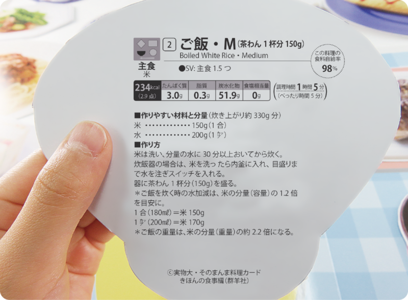実物大・そのまんま料理カード きほんの食事編 | 群羊社