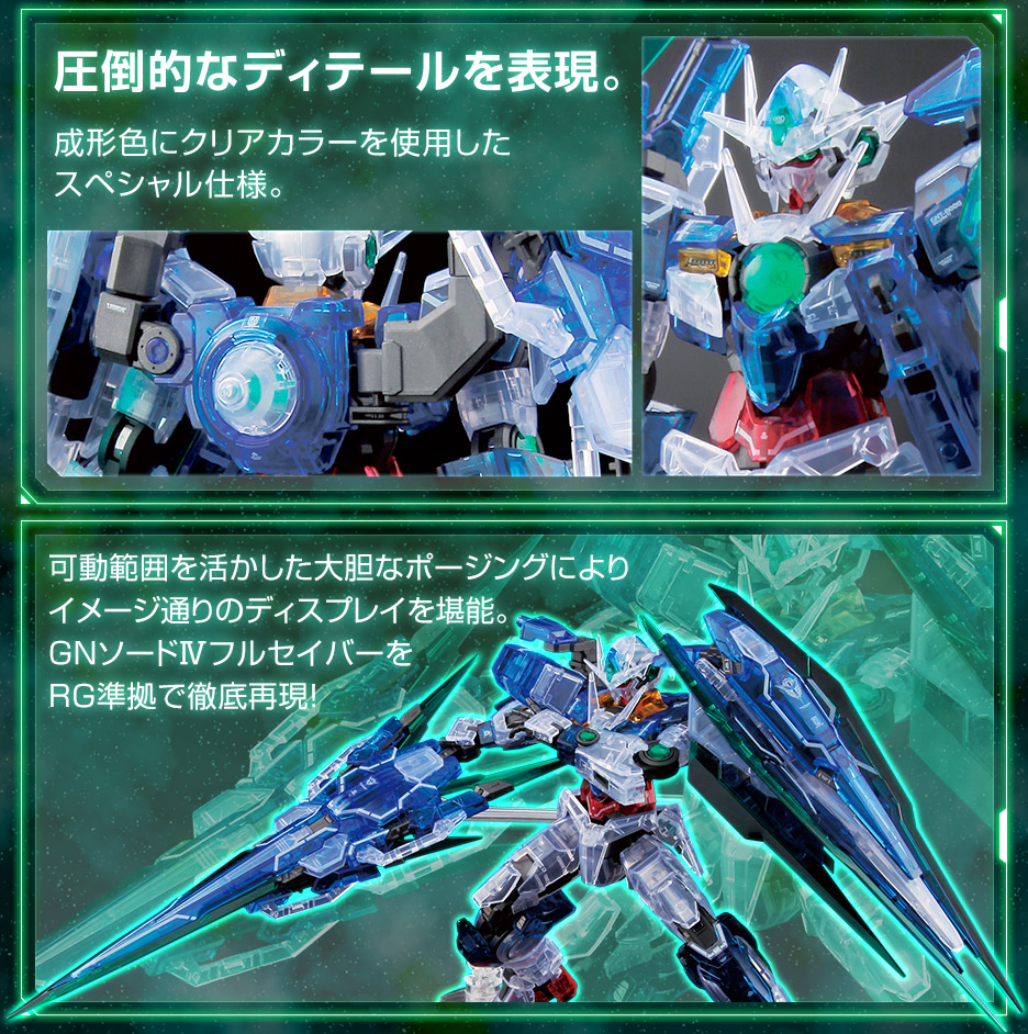 RG 1/144 ガンダムベース限定 ダブルオークアンタフルセイバー [クリア