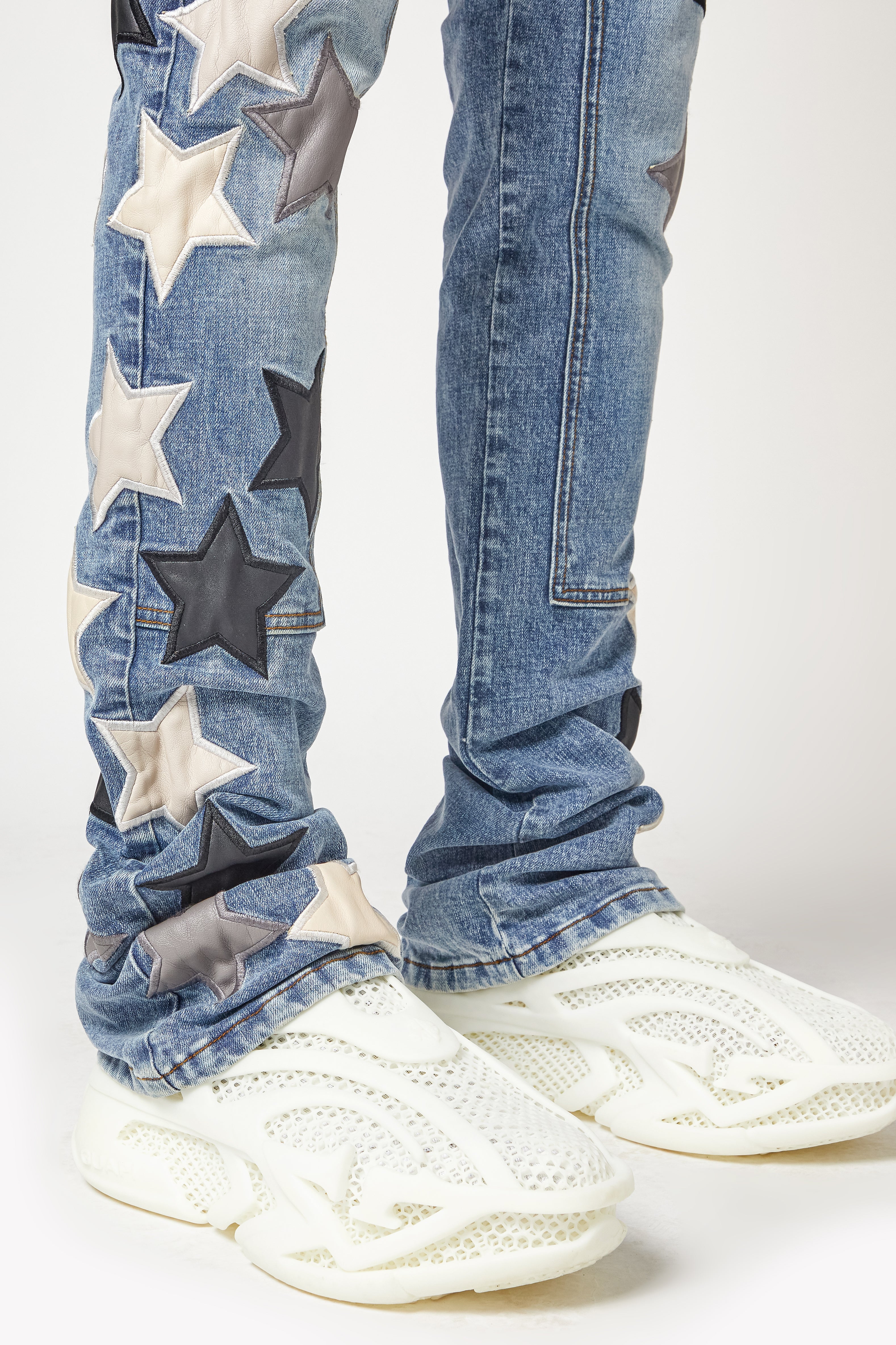 Aqua Blue Vintage Stars Denim – GUAPI CLOTHING FZ-LLC