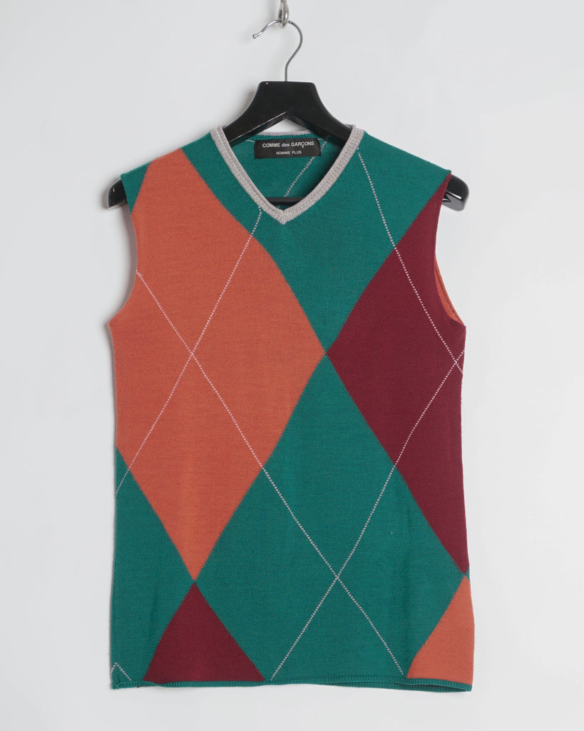 COMME des GARÇONS HOMME PLUS argyle vest – dot COMME