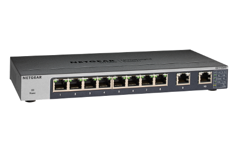 GS110MX | 8 Port Gigabit Ethernet Unmanaged Switch with 2-Port 10G