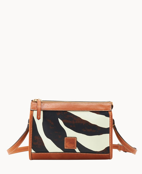 Zebra Leather Zip Crossbody – Dooney & Bourke