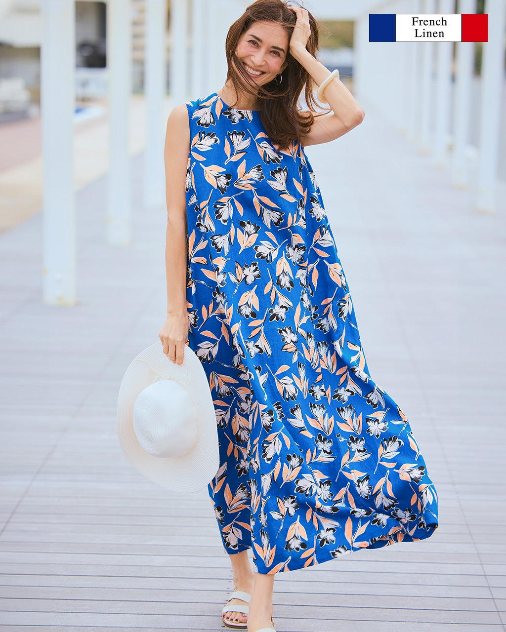 フレンチリネン・ノースリーブワンピース/DoCLASSE