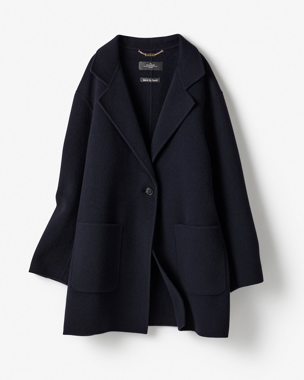ピュアウールリバー・ジャケットコート/DoCLASSE