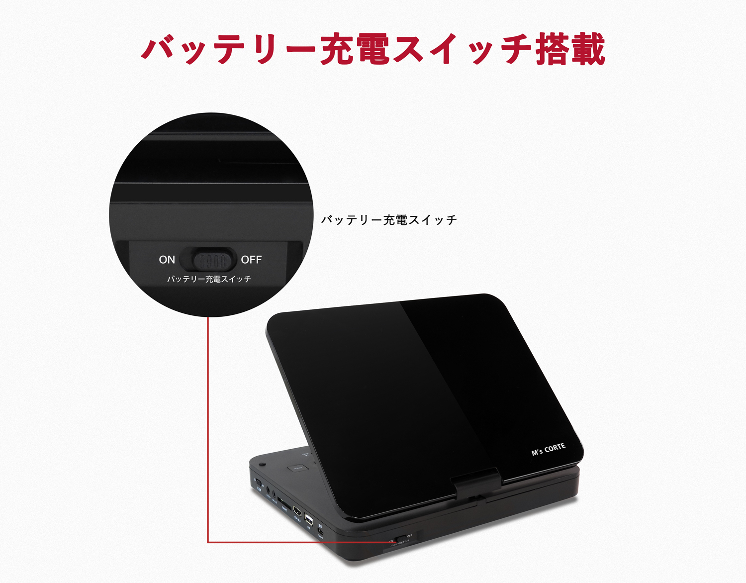 MPB-CW1012 ｜ 10.1インチポータブルブルーレイディスク / DVDプレーヤー