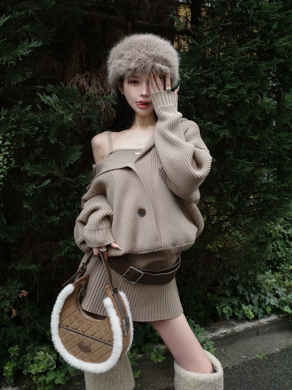 ローウエストデザインニットワンピース – Darich (ダーリッチ)