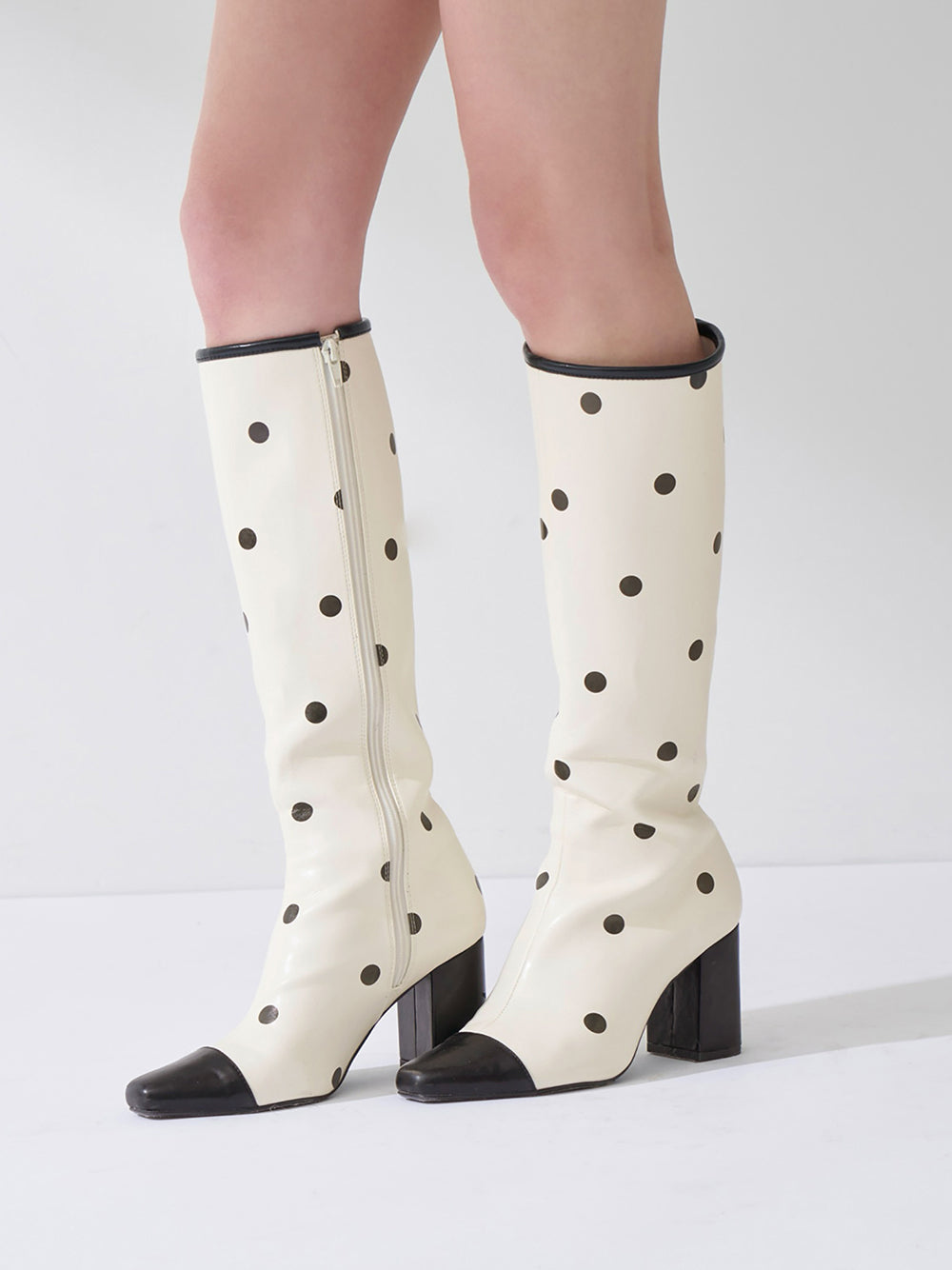 バイカラードットロングブーツ – Darich (ダーリッチ)