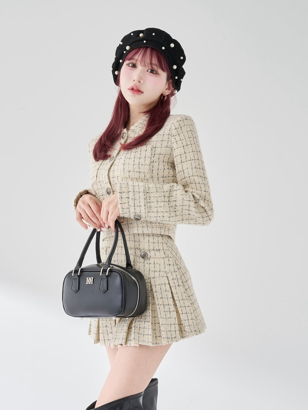 フロントファスナーツイードミニワンピース – Darich (ダーリッチ)