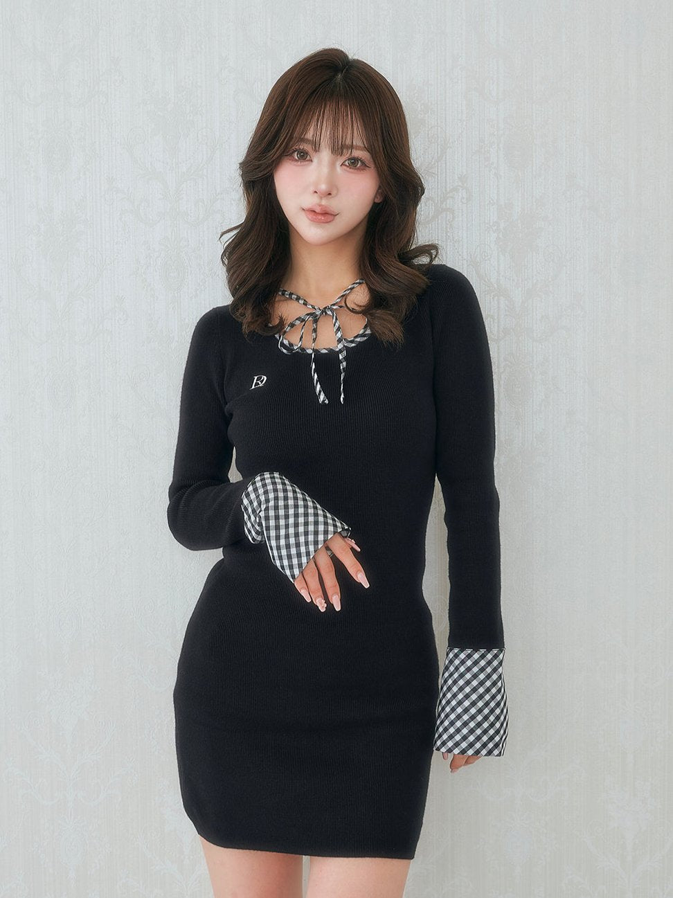 チェックリボンニットミニワンピース – Darich (ダーリッチ)