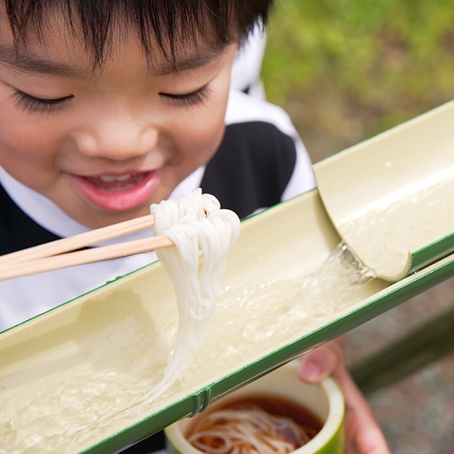 流しそうめん プラ竹水路・長脚セット Aのレンタル | 流しそうめん