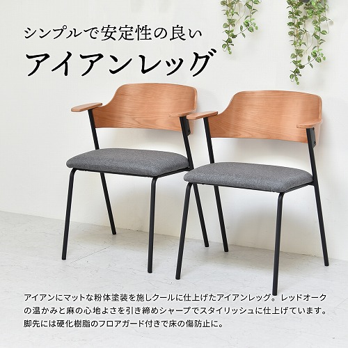 ダイニングチェア 【2脚セット】 FRDC0095FAGRY Francis パーソナル