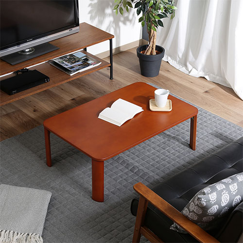 折脚ローテーブル KSM-9060 12841 不二貿易 木製テーブル ブラウン