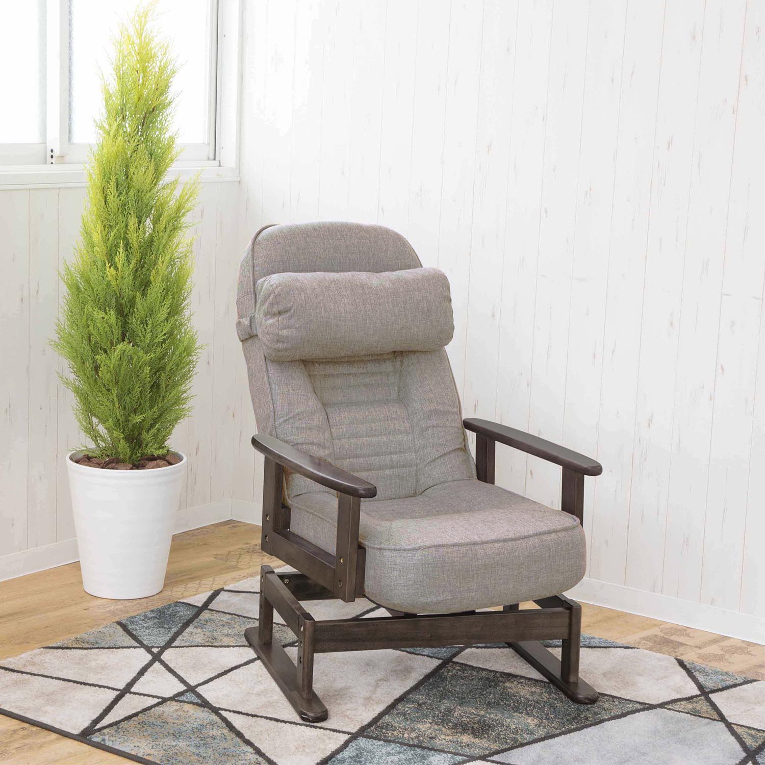 折りたたみ式 木肘回転高座椅子 SP-823 MBE サン・ハーベスト