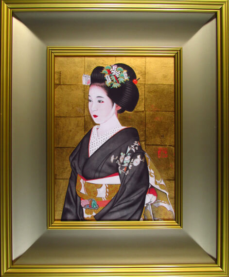 青山亘幹 招き（師走）（日本画4F）