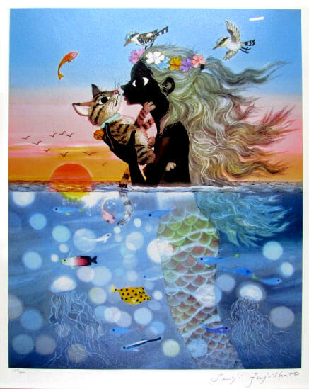 藤城清治 夕日の中の愛の奇跡