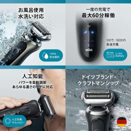 デンキチWeb / ブラウン BRAUN メンズシェーバー シリーズ7 充電式 3枚