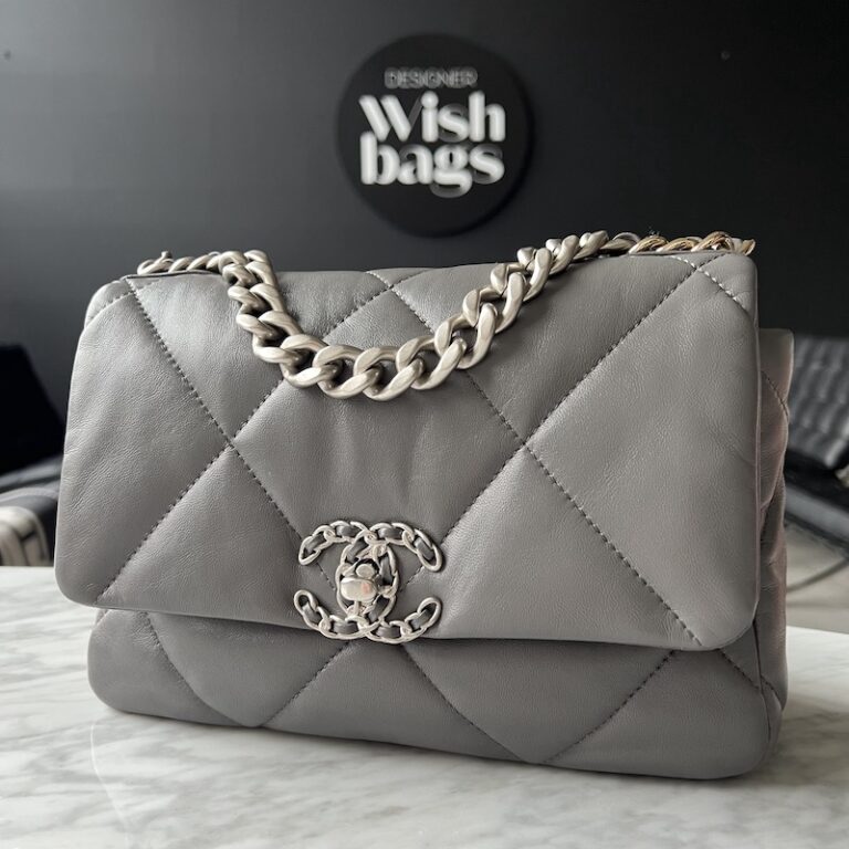 Chanel 19 Grey Small - Designer WishBags - now part of Labellov