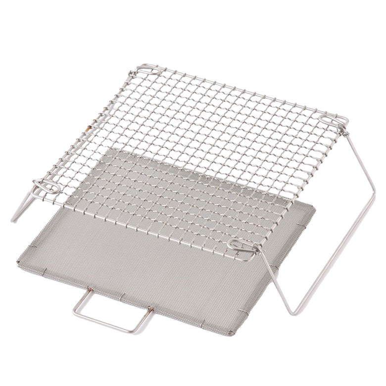 辻和金網 足付焼網セット ステンレス正方形/22㎝角 | DEAN & DELUCA