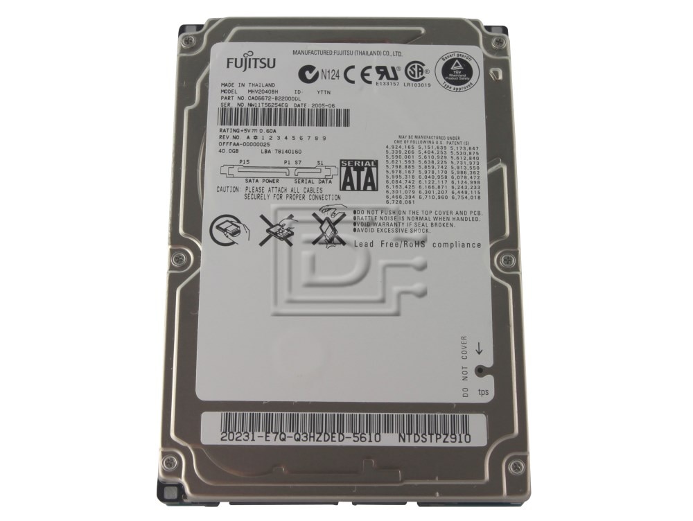 Fujitsu MHV2040BH SATA Hard Drive