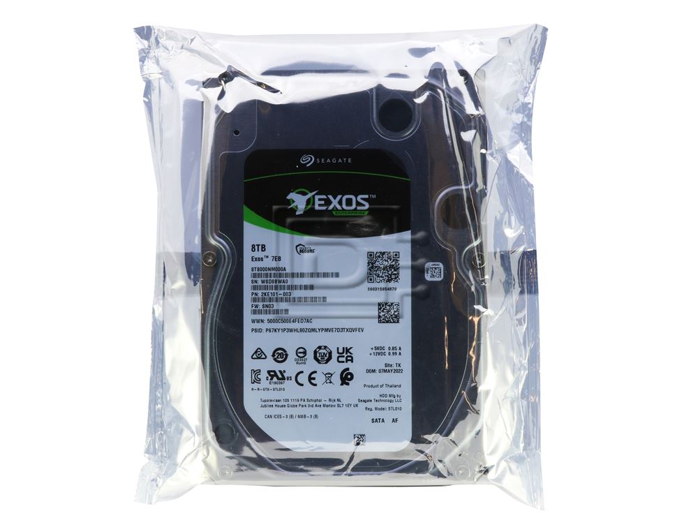 Seagate Exos 7E8 ST8000NM000A 8TB 3.5” 7.2K RPM 512e Enterprise