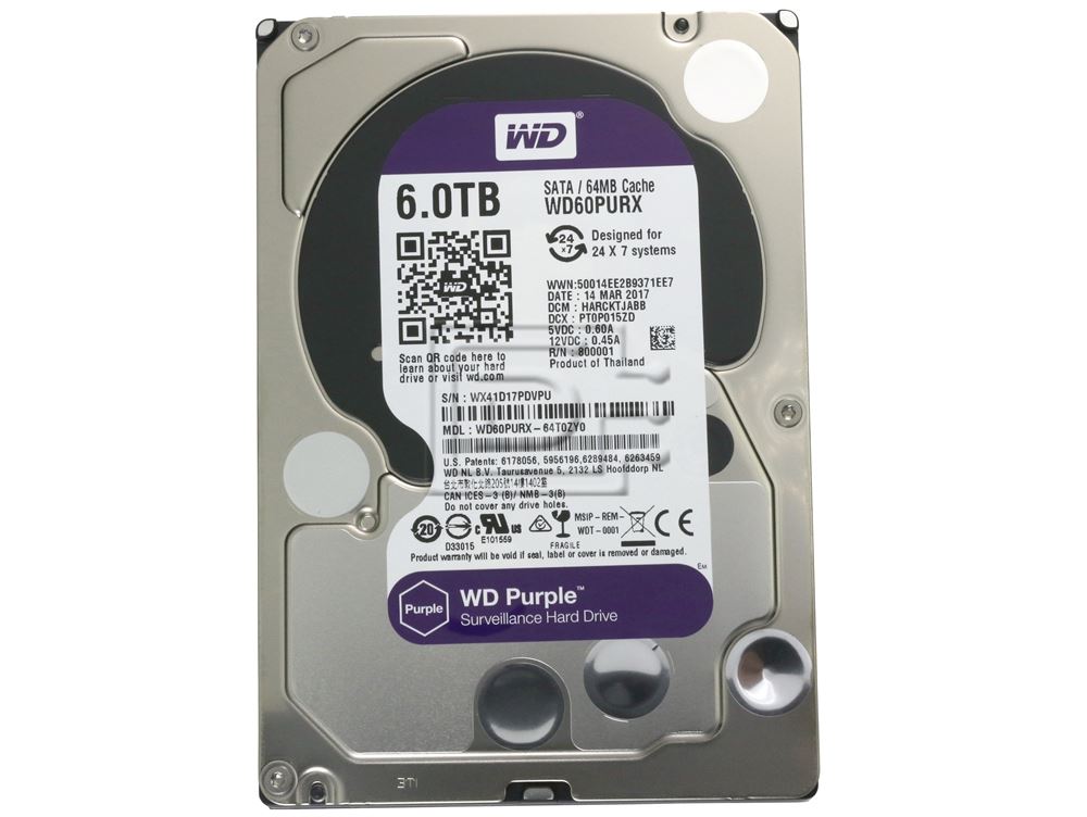 Western Digital Purple WD60PURX 6TB 3.5