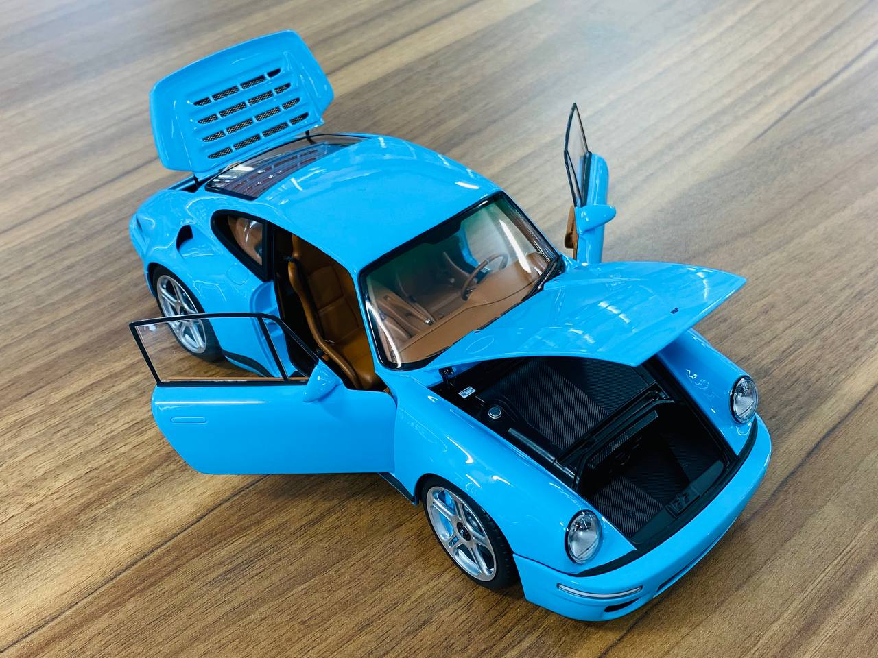 1/18 Diecast Sky Blue Almost Real Porsche RUF CTR Anniversary 2017