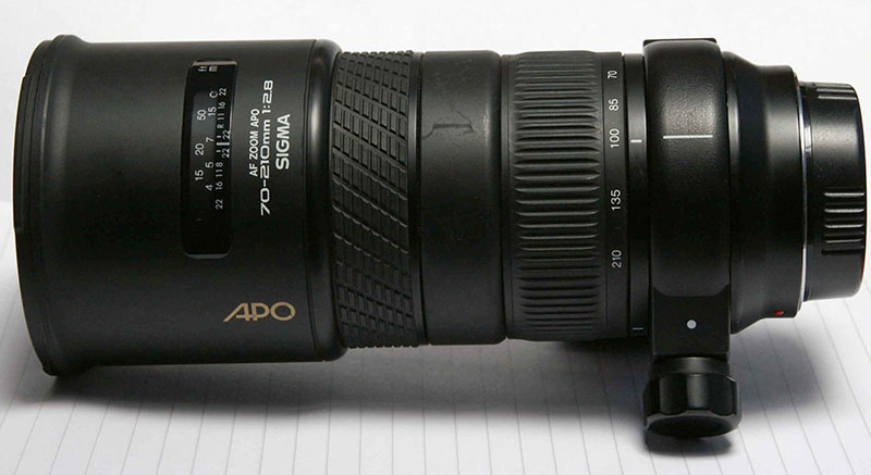 Sigma 70-210mm F2.8 APO A-mount lens info