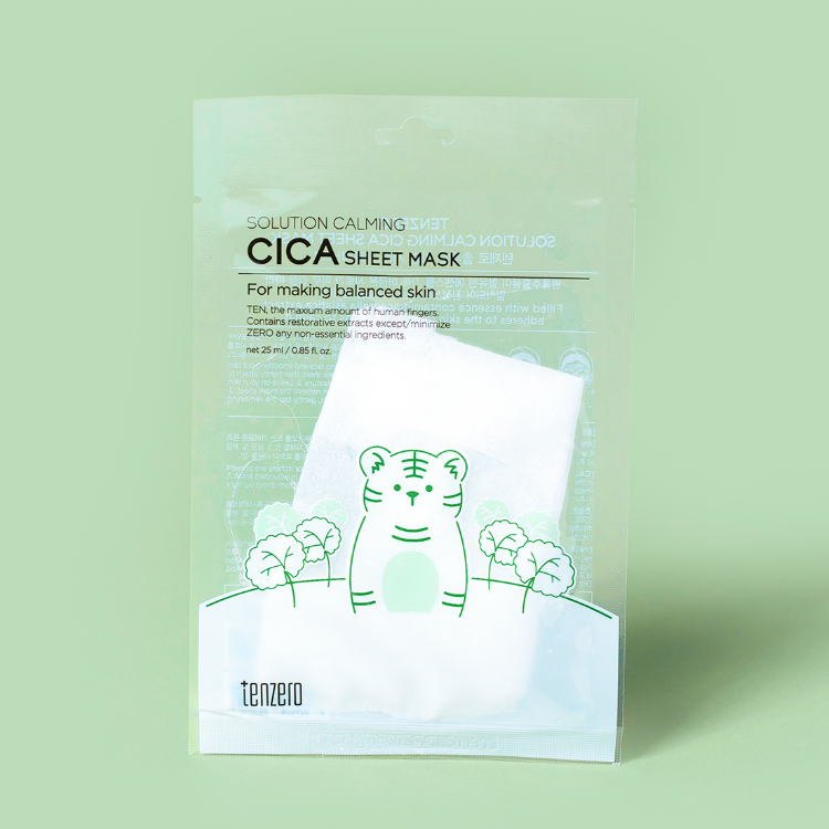 テンゼロ] ソリューションカーミングシカシートマスク(10ea) | 韓国
