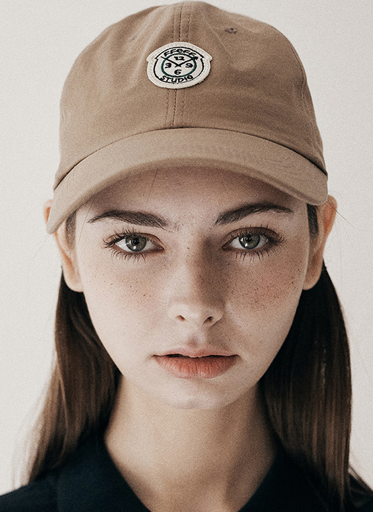 ウォッシュドコットンワッペンキャップ(BEIGE) | レディース